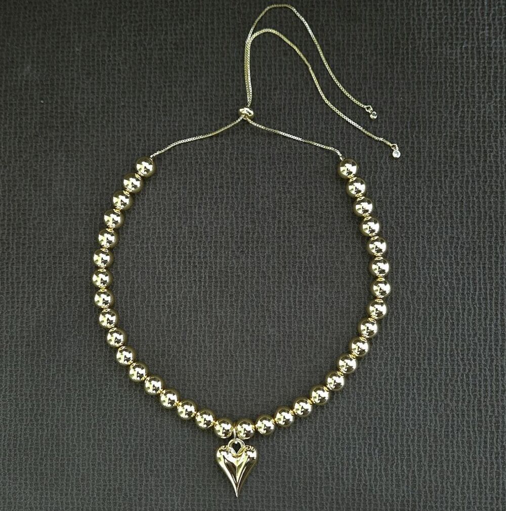 Gemelli👭 Gold💛 "Gianna" Happy😃 Heart❤️ Adjustable Necklace - NWT - Picture 8 of 15